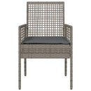 vidaXL Kerti Szék 2 pcs Szürke 53 x 60 x 85cm polirattan