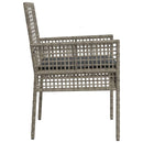 vidaXL Kerti Szék párnával 2 pcs Szürke 55 x 53 x 85 cm polirattan