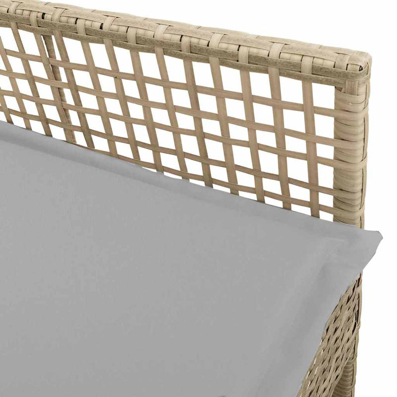 vidaXL Kerti Szék 2 pcs Bézs 53 x 60 x 85cm polirattan