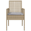 vidaXL Kerti Szék 2 pcs Bézs 53 x 60 x 85cm polirattan