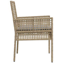 vidaXL Kerti Szék párnával 2 pcs Bézs 55 x 53 x 85 cm polirattan