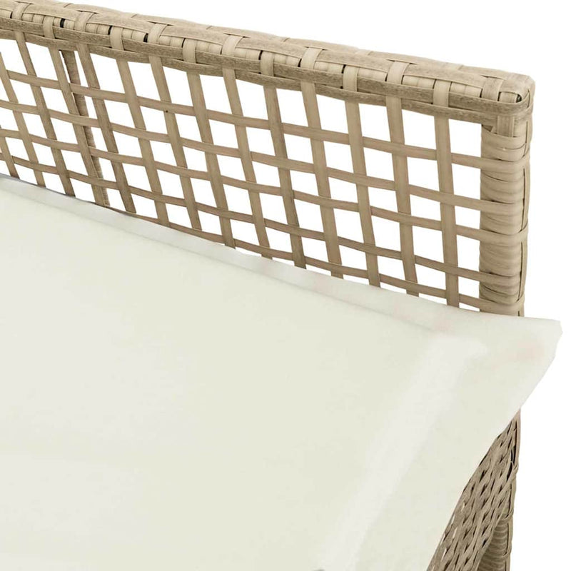 vidaXL Kerti Szék 2 pcs Bézs 53 x 60 x 85cm polirattan