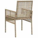 vidaXL Kerti Szék 2 pcs Bézs 53 x 60 x 85cm polirattan