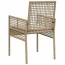 vidaXL Kerti Szék párnával 2 pcs Bézs 55 x 53 x 85 cm polirattan