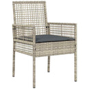vidaXL Kerti Szék 2 pcs Világosszürke 55 x 53 x 85 cm polirattan