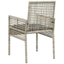 vidaXL Kerti Szék 2 pcs Világosszürke 53 x 60 x 85cm polirattan