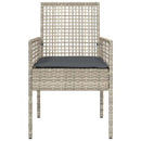 vidaXL Kerti Szék 2 pcs Világosszürke 55 x 53 x 85 cm polirattan