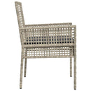 vidaXL Kerti Szék 2 pcs Világosszürke 55 x 53 x 85 cm polirattan