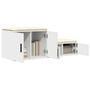 vidaXL Tárolószekrény 2 pcs Fehér 127 x 41 x 40 cm Faanyag