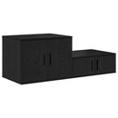 vidaXL Tárolószekrény 2 pcs Fekete tölgy 127 x 41 x 40 cm Faanyag