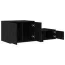vidaXL Tárolószekrény 2 pcs Fekete tölgy 127 x 41 x 40 cm Faanyag