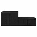 vidaXL Tárolószekrény 2 pcs Fekete tölgy 127 x 41 x 40 cm Faanyag