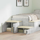 vidaXL Tárolószekrény 2 pcs Beton Szürke 127 x 41 x 40 cm Faanyag