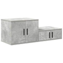vidaXL Tárolószekrény 2 pcs Beton Szürke 127 x 41 x 40 cm Faanyag