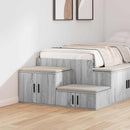 vidaXL Tárolószekrény 2 pcs Szürke Sonoma 127 x 41 x 40 cm Faanyag