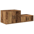 vidaXL Tárolószekrény 2 pcs Öreg fa 127 x 41 x 40 cm Faanyag