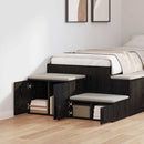 vidaXL Tárolószekrény 2 pcs Fekete tölgy 118 x 41 x 40 cm Faanyag