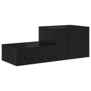 vidaXL Tárolószekrény 2 pcs Fekete tölgy 118 x 41 x 40 cm Faanyag