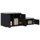 vidaXL Tárolószekrény 2 pcs Fekete tölgy 108 x 41 x 40 cm Faanyag