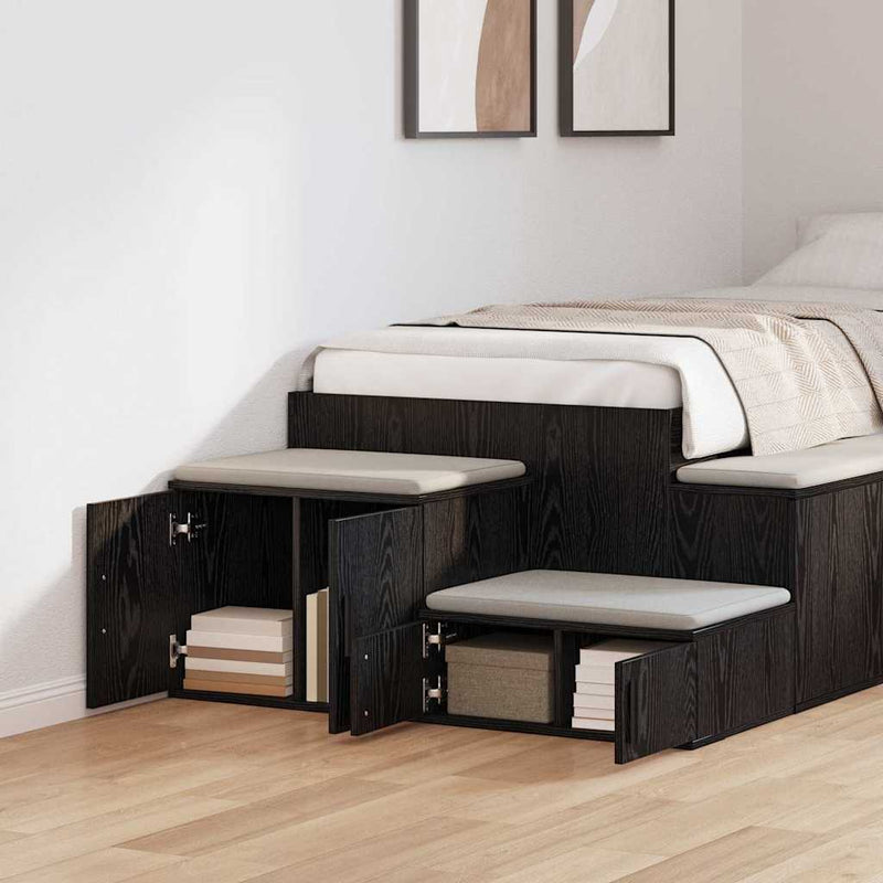 vidaXL Tárolószekrény Musta tammi 103 x 41 x 40 cm Faanyag