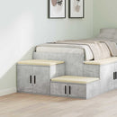 vidaXL Tárolószekrény 2 pcs Beton Szürke 103 x 41 x 40 cm Faanyag