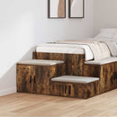 vidaXL Tárolószekrény 2 pcs Füstölt tölgy 103 x 41 x 40 cm Faanyag