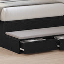 vidaXL Ágyfiókok fiókkal Fekete tölgy 100 x 36,5 x 16,5 cm Faanyag