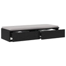 vidaXL Ágyfiókok fiókkal Fekete tölgy 100 x 36,5 x 16,5 cm Faanyag