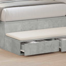 vidaXL Ágyfiókok fiókkal Beton Szürke 100 x 36,5 x 16,5 cm Faanyag