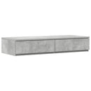 vidaXL Ágyfiókok fiókkal Beton Szürke 100 x 36,5 x 16,5 cm Faanyag
