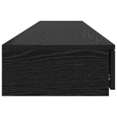 vidaXL Ágyfiókok fiókkal Fekete tölgy 200 x 36,5 x 16,5 cm Faanyag