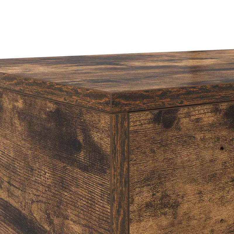 vidaXL Ágyfiókok fiókkal Füstölt tölgy 200 x 36.5 x 16.5 cm Faanyag