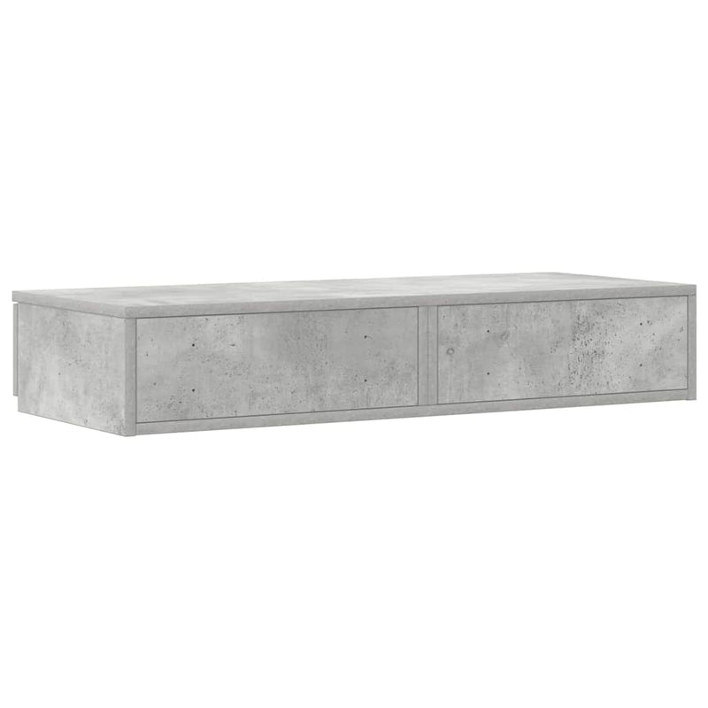 vidaXL Ágyfiókok fiókkal Beton szürke 90 x 36.5 x 16.5 cm Faanyag