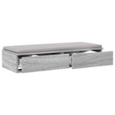 vidaXL Ágyfiókok Szürke Sonoma 90 x 36,5 x 16,5 cm Szerelt Fa
