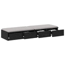 vidaXL Ágyfiókok fiókkal Fekete tölgy 120 x 36,5 x 16,5 cm Faanyag