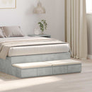 vidaXL Ágyfiókok fiókkal Beton Szürke 120 x 36,5 x 16,5 cm Faanyag
