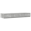 vidaXL Ágyfiókok fiókkal Beton szürke 120 x 36.5 x 16.5 cm Faanyag
