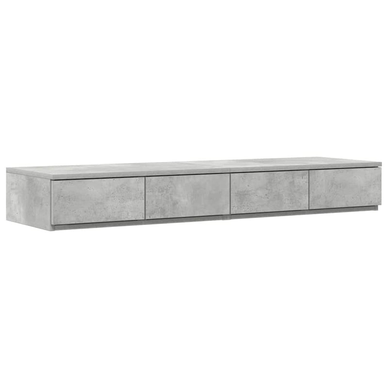 vidaXL Ágyfiókok fiókkal Beton szürke 120 x 36.5 x 16.5 cm Faanyag