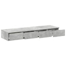 vidaXL Ágyfiókok fiókkal Beton Szürke 120 x 36,5 x 16,5 cm Faanyag