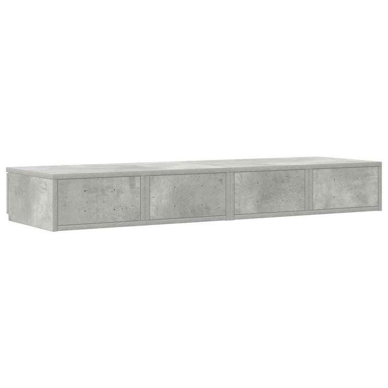 vidaXL Ágyfiókok fiókkal Beton szürke 120 x 36.5 x 16.5 cm Faanyag