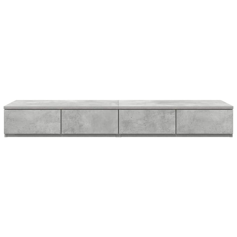 vidaXL Ágyfiókok fiókkal Beton szürke 120 x 36.5 x 16.5 cm Faanyag