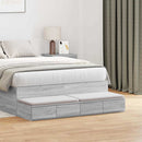 vidaXL Ágyfiókok fiókkal Szürke Sonoma 120 x 36,5 x 16,5 cm Faanyag