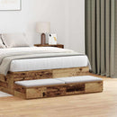 vidaXL Ágyfiókok fiókkal Öreg fa 120 x 36,5 x 16,5 cm Faanyag