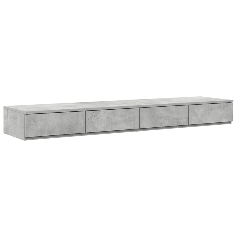 vidaXL Ágyfiókok fiókkal Beton szürke 140 x 36.5 x 16.5 cm Faanyag