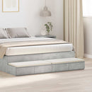 vidaXL Ágyfiókok Beton Szürke 150 x 36,5 x 16,5 cm Szerelt Fa