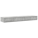 vidaXL Ágyfiókok Beton Szürke 150 x 36,5 x 16,5 cm Szerelt Fa