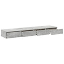 vidaXL Ágyfiókok Beton Szürke 150 x 36,5 x 16,5 cm Szerelt Fa
