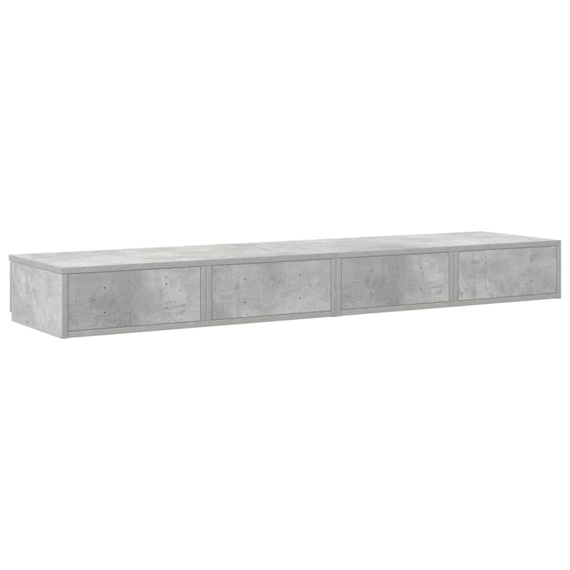 vidaXL Ágyfiókok fiókkal Beton szürke 150 x 36.5 x 16.5 cm Faanyag