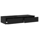 vidaXL Ágyfiókok fiókkal Fekete tölgy 75 x 36,5 x 16,5 cm Faanyag