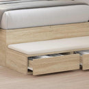 vidaXL Ágyfiókok fiókkal Sonoma tölgy 75 x 36,5 x 16,5 cm Faanyag